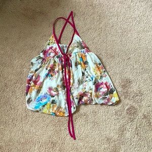 Chiffon floral tank top